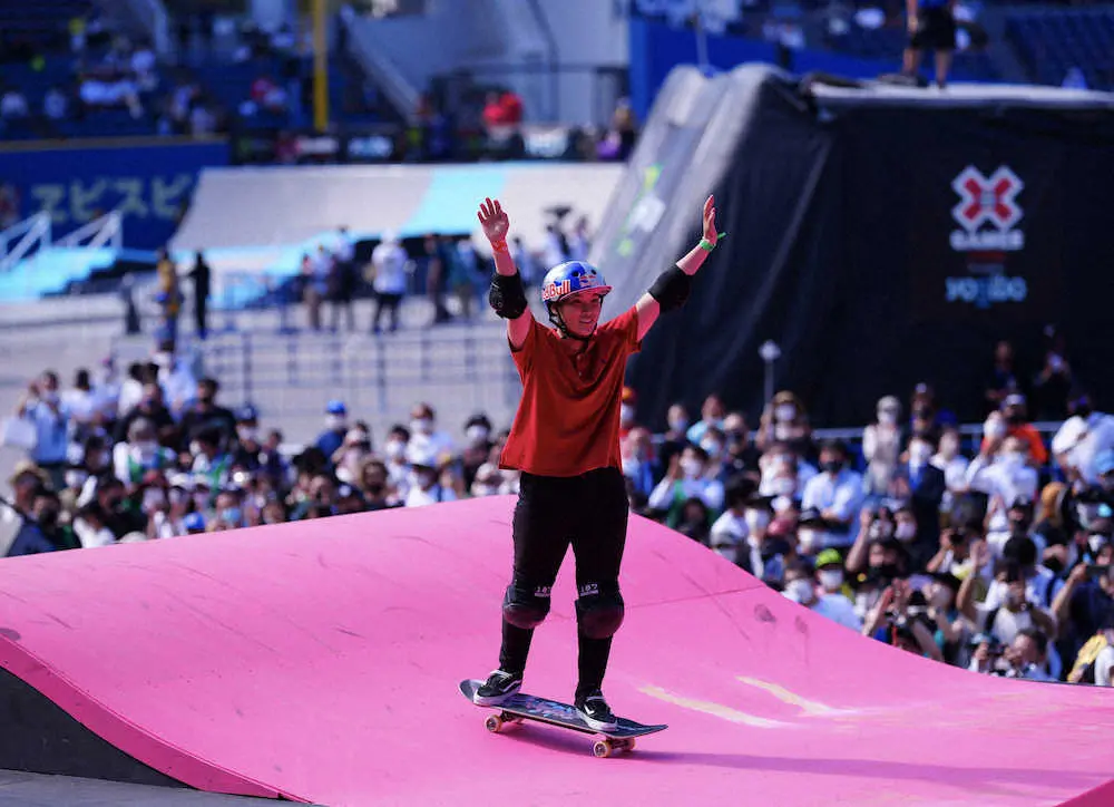 【画像・写真】四十住さくらが初のXゲーム制覇　スケボー・パーク女子で日本勢が表彰台独占