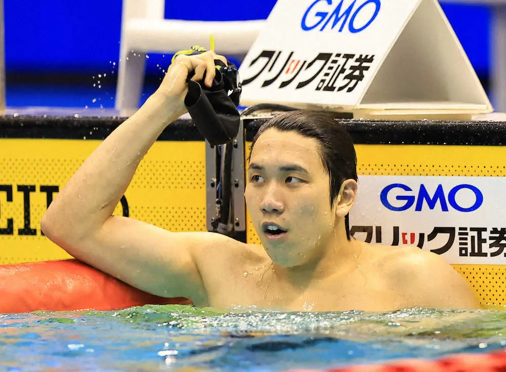 【画像・写真】カツオ　男子200自由形5連覇、中盤以降追い上げ　狙い通りの戦略ハマった