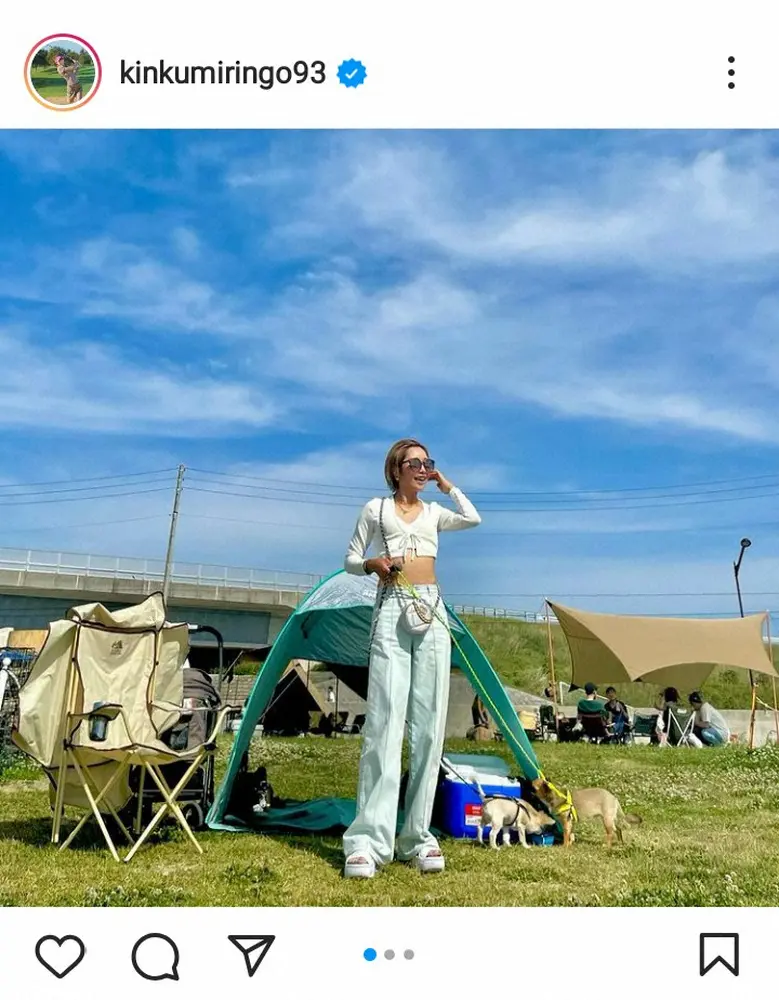 【画像・写真】金田久美子公式インスタグラム(@kinkumiringo93)から