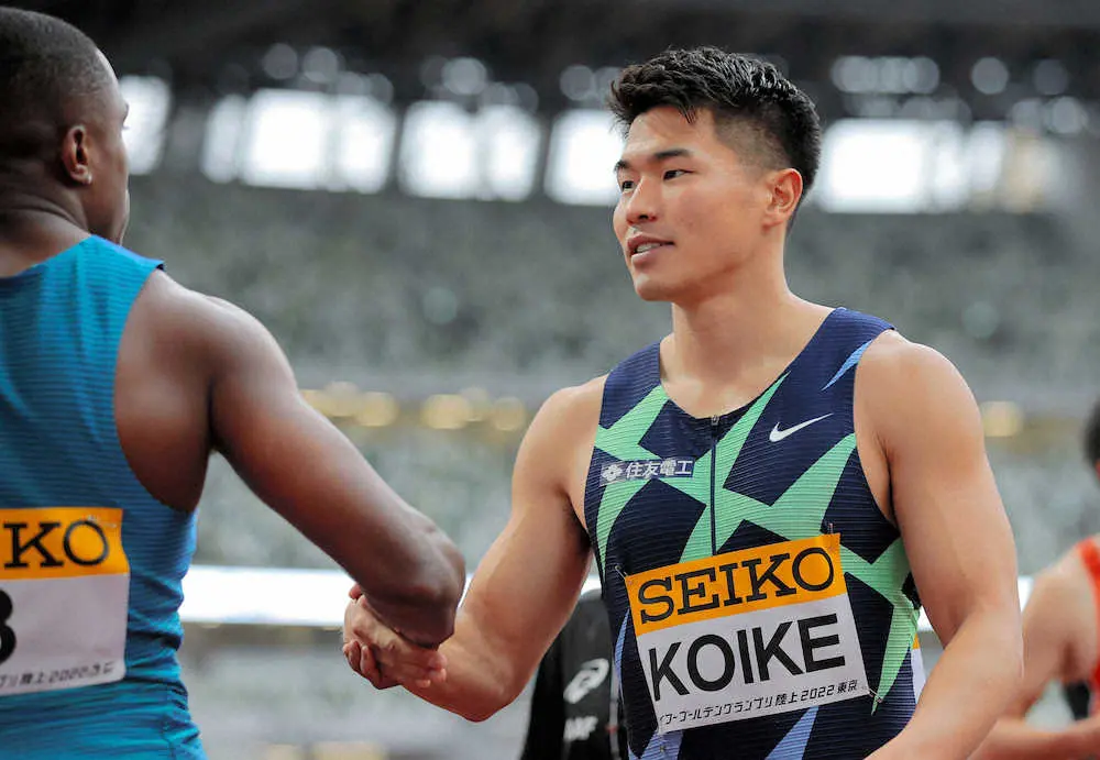 【画像・写真】小池　10秒22で2位、世界陸上男子100参加標準突破ならずも「手がかりつかめた」