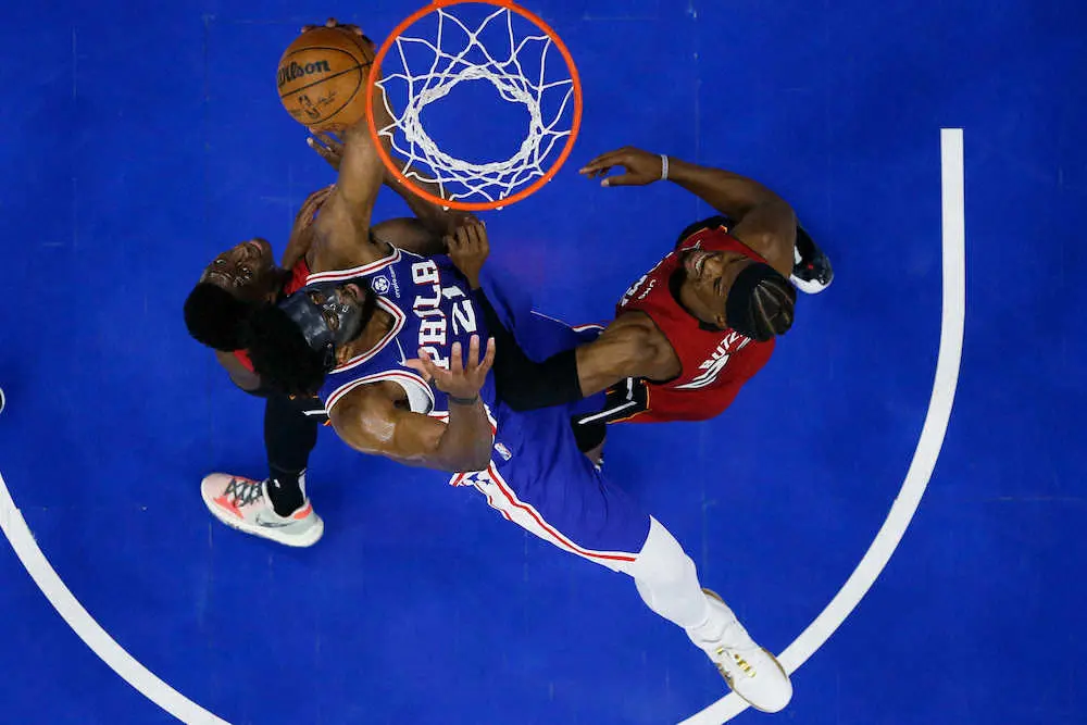 【画像・写真】ヒートが「4強」一番乗り　76ersに4勝2敗　得点王のエンビードは無念の敗退