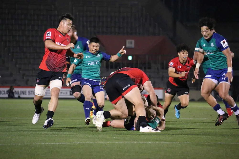 【画像・写真】東葛　1部残留王手　前半だけで4トライと圧倒、実戦では今季初勝利