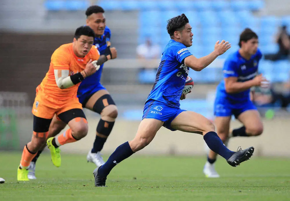 【画像・写真】埼玉・竹山「理想通り」90メートル独走トライでPOM　ラグビーリーグワン準決勝