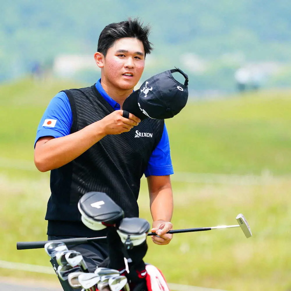 【画像・写真】アマチュアの隅内が21位発進　日本人最年少全英出場へ巻き返し目指す