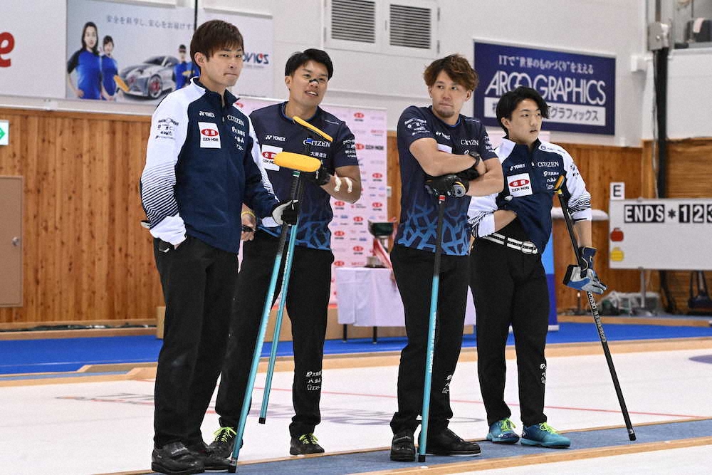 日本選手権を制したSC軽井沢クの柳沢、山口、小泉、山本（左から）(C)JCA IDE