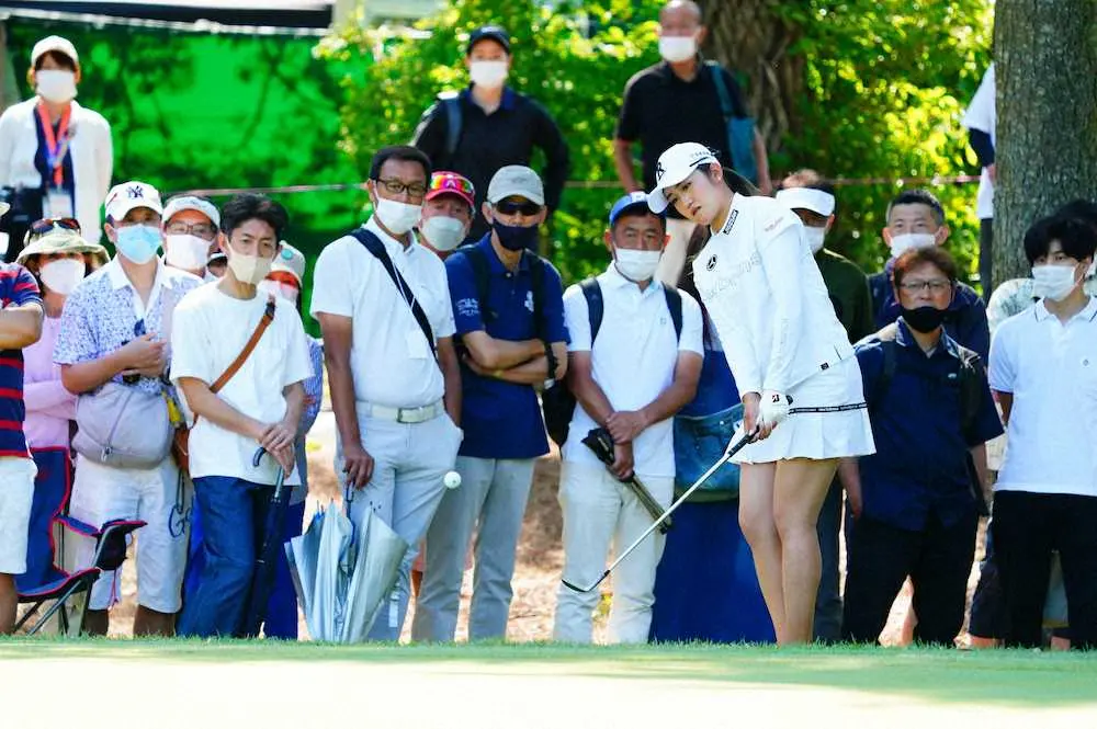 【画像・写真】稲見萌寧　最終9番は“ガッツパー”　3打差4位で滑り出し上々