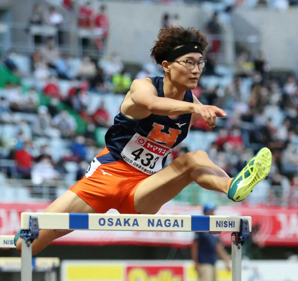 【画像・写真】【陸上】男子400メートル障害・黒川和樹　予選トップで決勝へ「優勝して代表になりたい」