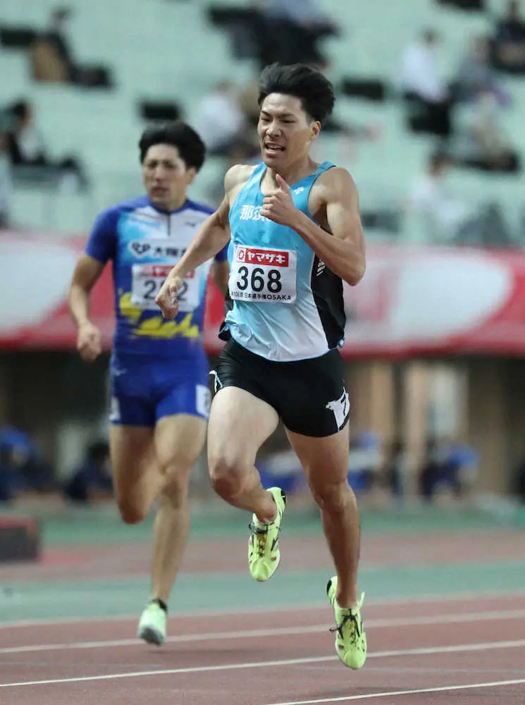 【画像・写真】【陸上】男子400メートル、佐藤風雅が初V「勝ちたい気持ちが強かった」