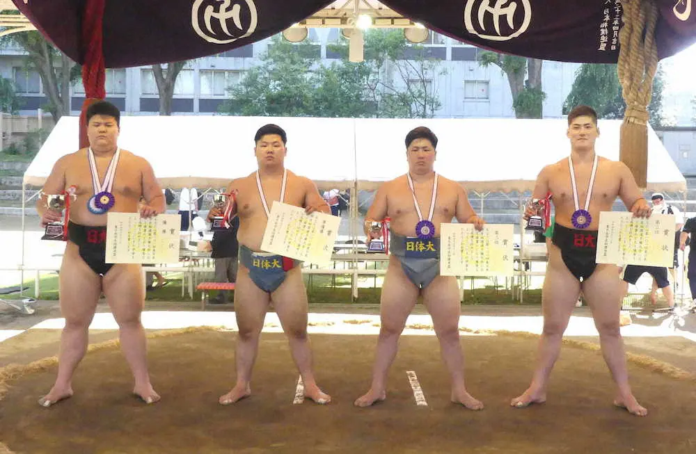 【画像・写真】東日本学生相撲選手権　日大の草野直哉が個人戦V　先輩・川副圭太の宮城野部屋入門が刺激に