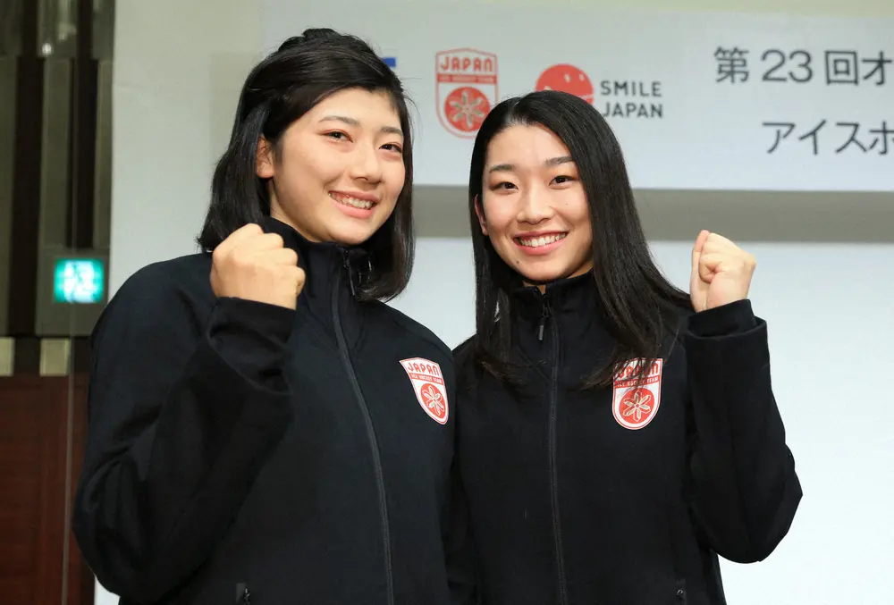 【画像・写真】姉妹で平昌五輪にも出場した女子アイスホッケー日本代表の床秦留可（左）と亜矢可