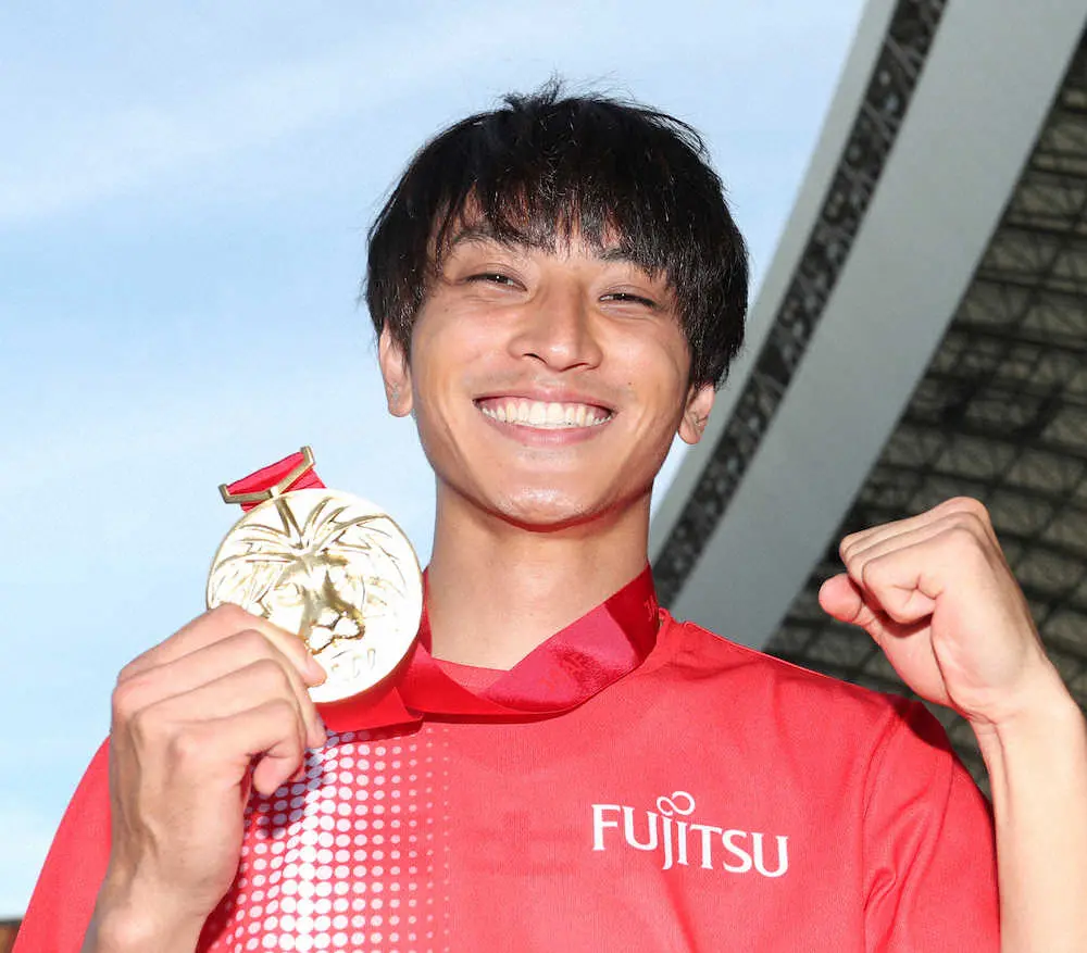 【画像・写真】【陸上】走り幅跳び・橋岡優輝、今季世界5位タイ8ｍ27で連覇「久々に良い跳躍」世界切符ゲット