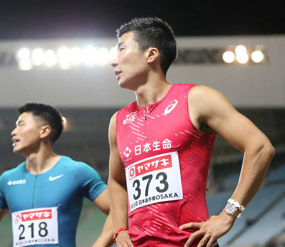 陸上日本選手権男子100メートル決勝で、6位だった桐生