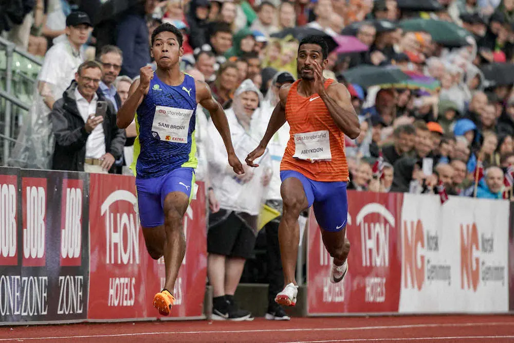 【画像・写真】ダイヤモンドリーグ第6戦オスロ大会に出場したサニブラウン（AP）