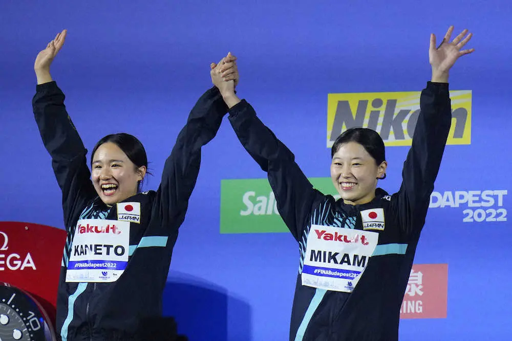 【画像・写真】飛び込み・三上＆金戸、同調性高めて銀　三上「パリ五輪でさらにいい色のメダルを」