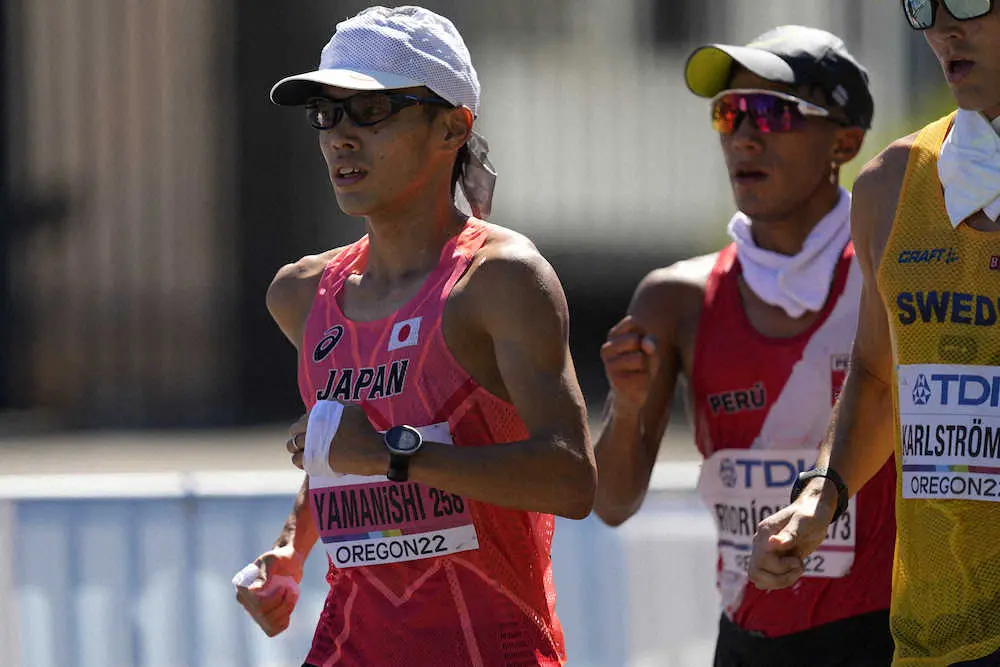 【画像・写真】【世界陸上】山西利和　男子20キロ競歩で金！大会連覇！　池田向希が銀でワンツー快挙