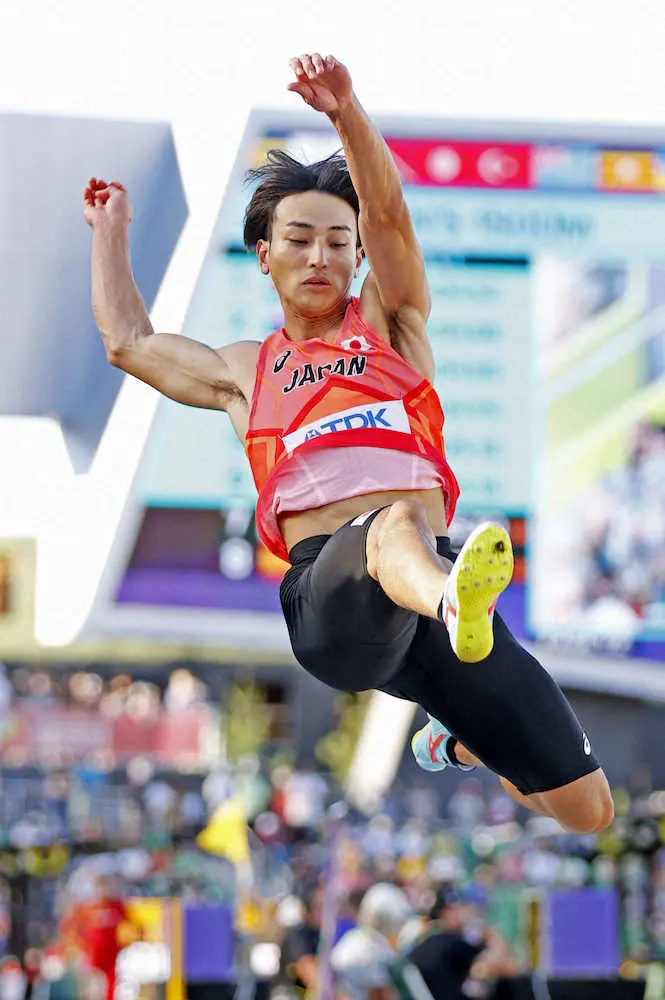 【画像・写真】【世界陸上】男子走り幅跳び　橋岡が予選トップ　2大会連続決勝「120％以上の力を振り絞る」