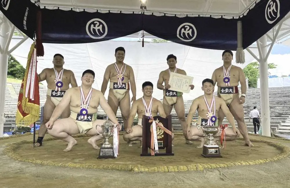 【画像・写真】金沢学院大が地元で初の全国制覇　個人戦は同志社大デミデジャムツが初V　全日本大学選抜相撲金沢大会