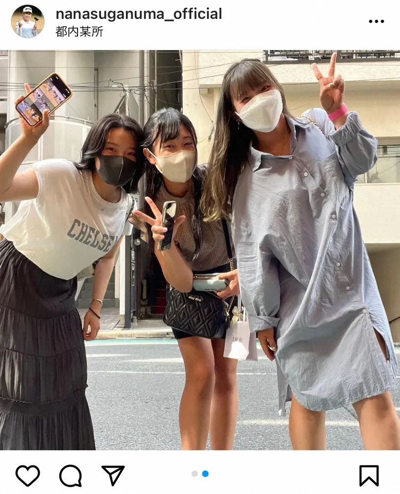 【画像・写真】菅沼菜々　吉田優利、勝みなみと休日満喫　レアな私服ショットに「美女集結」「凄くオシャレでかわいい」