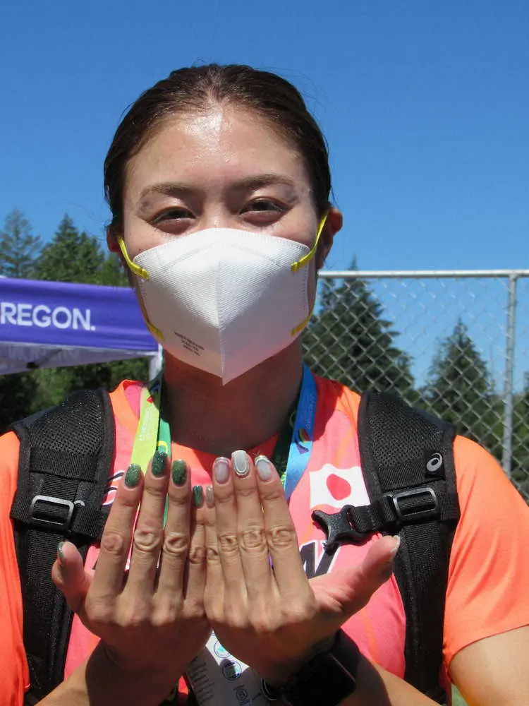 【画像・写真】【世界陸上】女子走り幅跳びの秦澄美鈴＆福部真子が「勝負ネイル」披露