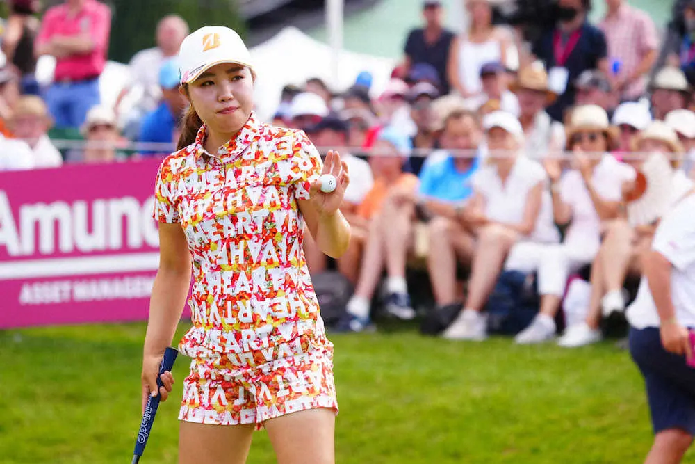 【画像・写真】古江彩佳　71と伸ばしきれず11位から22位に後退「厳しいラウンドだった」