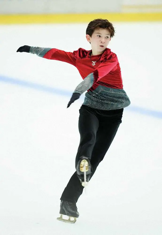 【画像・写真】【フィギュア】13歳・中田璃士は7位スタート「悩みすぎた。興奮しすぎた」　ジュニア男子SP