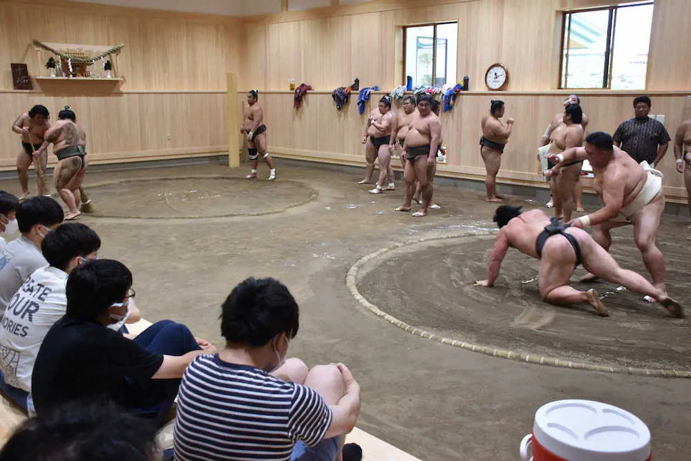 【画像・写真】二所ノ関親方、どうだい！東大生　稽古見学企画で序ノ口Vの愛弟子に10戦10勝