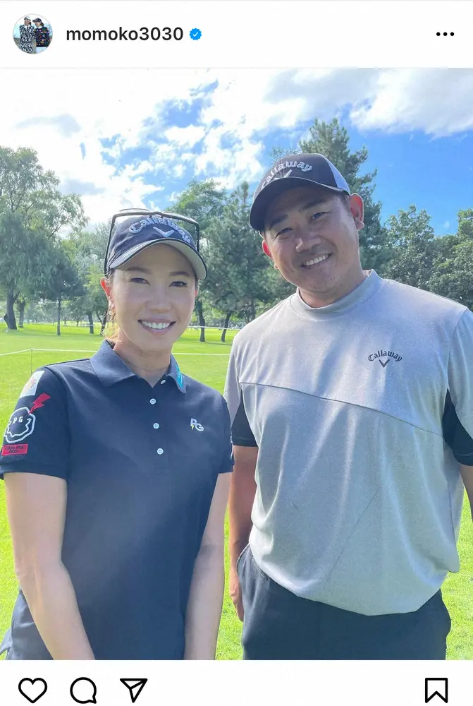 【画像・写真】上田桃子　松坂大輔氏とプロアマ大会でラウンド　豪華な2ショットに「2人ともスーパースター」の声