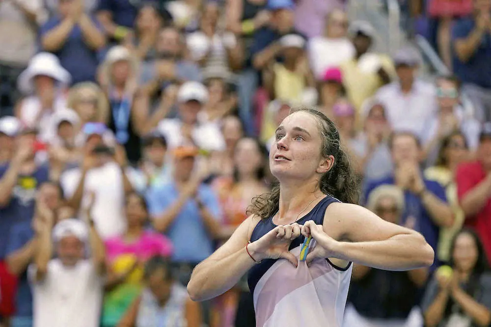 【画像・写真】いきなり波乱！世界124位ウクライナ選手が元女王ハレプ撃破、20歳スニグル　母国に勇気