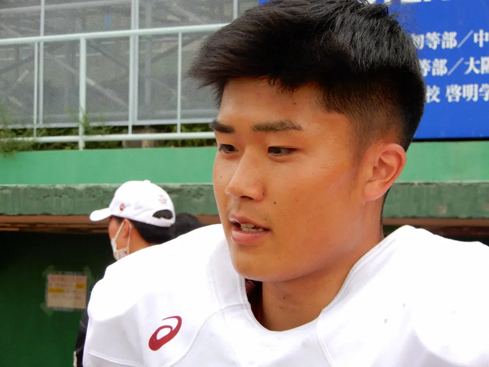 【画像・写真】アメフト立命大　2TDパスキャッチのWR大野はライバルを刺激にする男「意識してます」