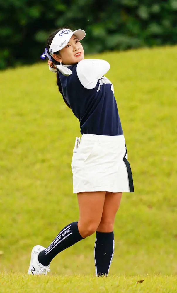 【画像・写真】河本、初の完全V王手　苦戦73も首位死守「怒ることなく自分を許せて成長を感じた」