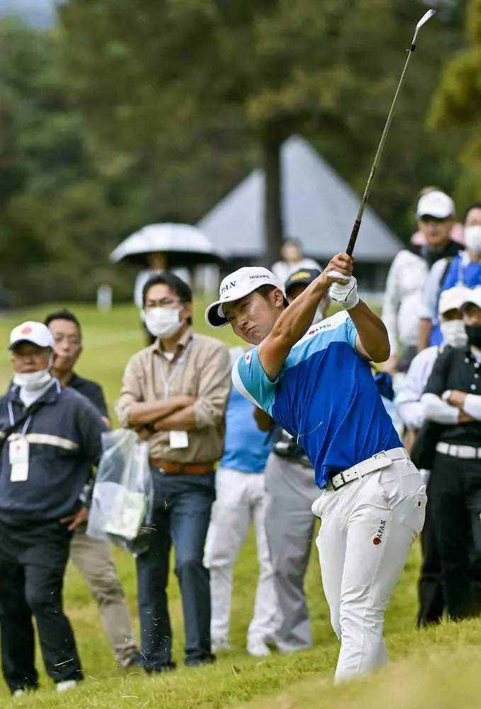 【画像・写真】日大・杉浦「スコア的には良かった」3位浮上　蝉川と同組でラウンド