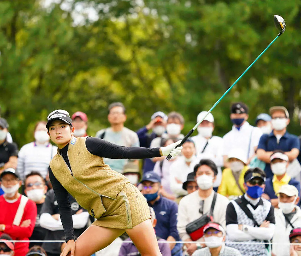 【画像・写真】英莉花「しんどかった」5位後退　2番からボギー先行も後半盛り返した