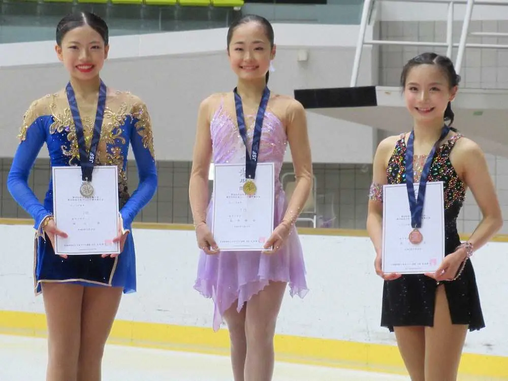 【画像・写真】フィギュア西日本選手権　ジュニアフリー女子・島田が優勝　男子は朝賀が制した