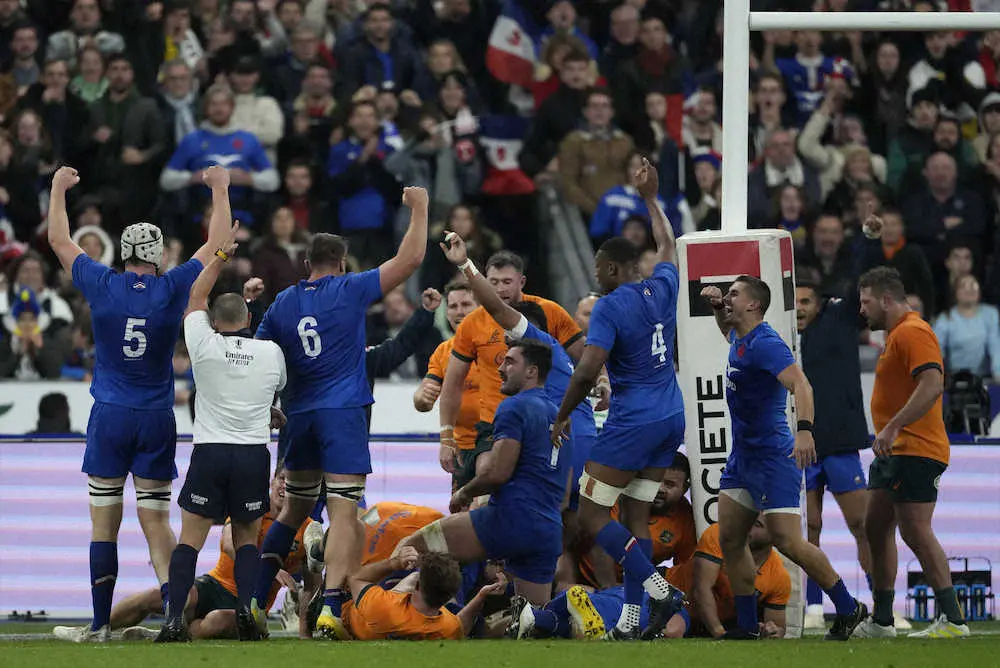 【画像・写真】フランスがオーストラリアに逆転勝利　テストマッチ新記録の11連勝