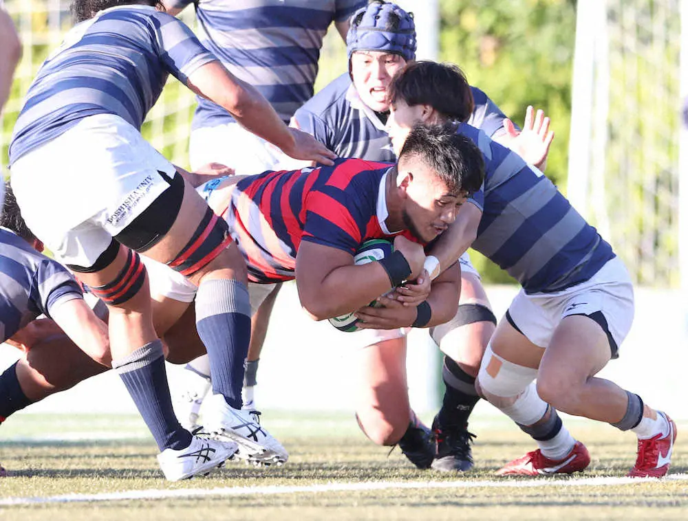 【画像・写真】京産大　開幕5連勝で10大会連続の選手権キップ　逆転勝ちを広瀬監督称賛も「セットプレーを磨かないと」