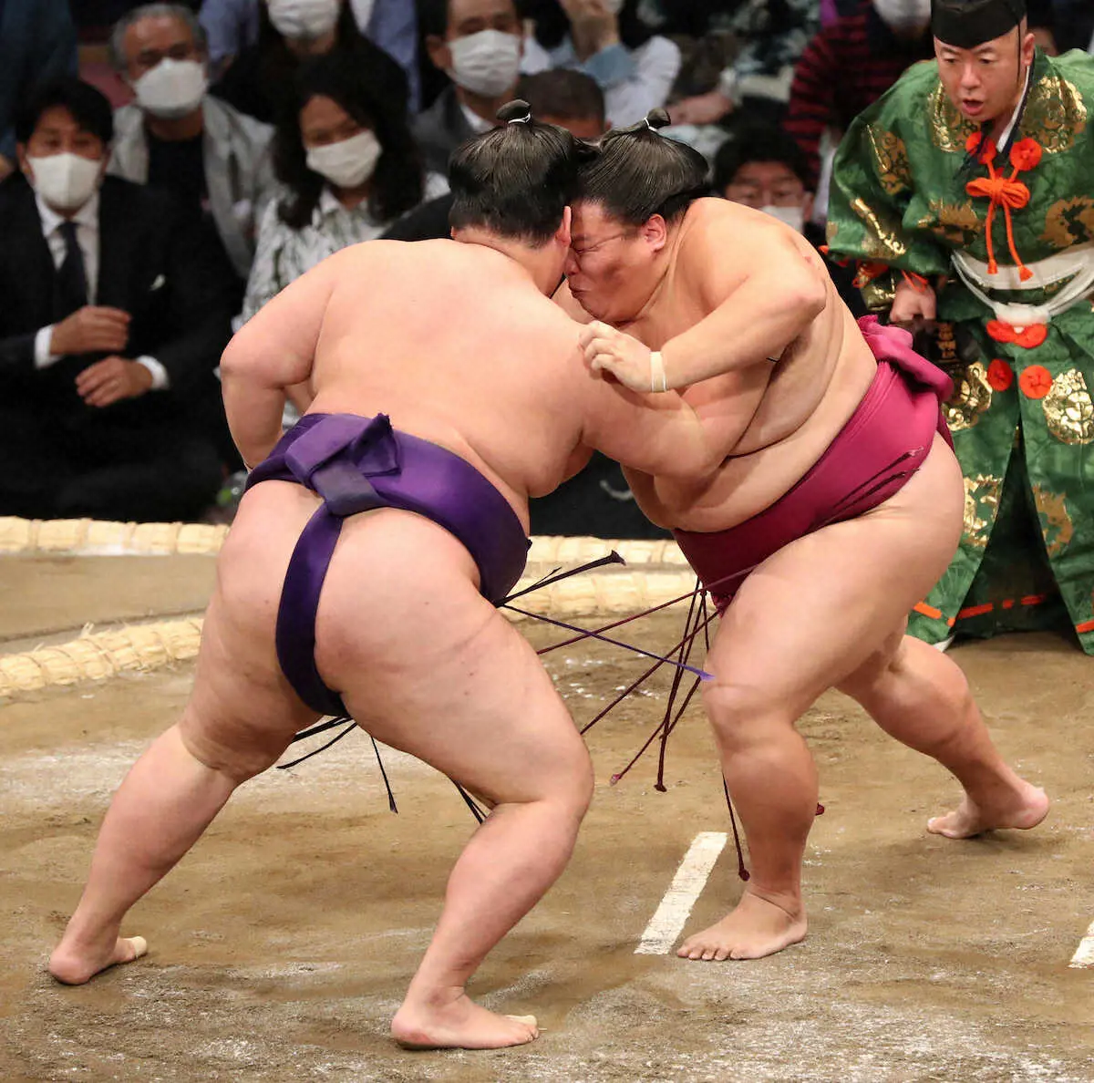 【画像・写真】御嶽海　1場所で大関復帰へ快勝発進　幕内600回目取組飾った「しっかり集中してやれた」