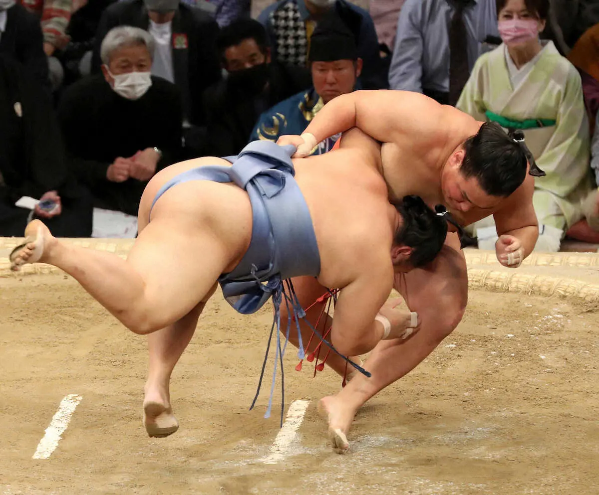【画像・写真】大鵬孫の前頭13枚目・王鵬　勢い止まらぬ7連勝！！　関脇・豊昇龍ら3人も1敗守る