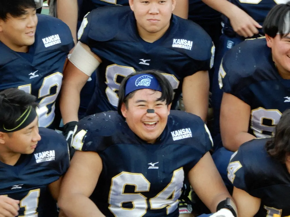 【画像・写真】アメフト関大　完全燃焼のOL草場はお笑いの道目指す「憧れ?ロングコートダディ兄さんです」