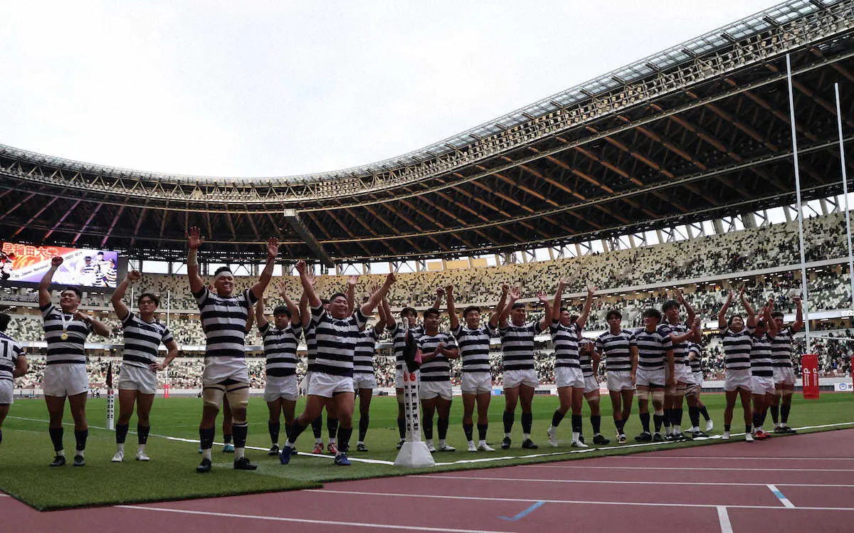 【画像・写真】明大ロック武内慎、スクラム＆キックチャージで勝利貢献「強い気持ちでいった」　感情表現でチーム鼓舞