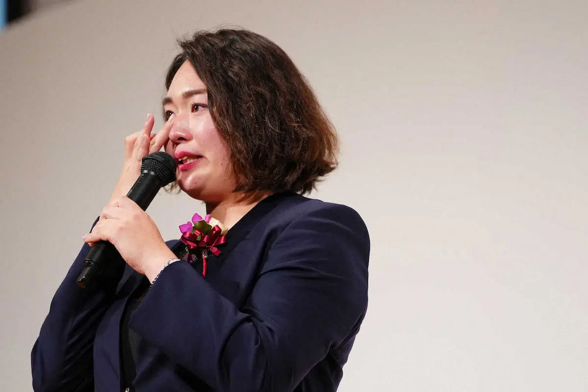 【画像・写真】女子やり投げ・北口榛花　壇上で涙の理由…切実な思い吐露「感情がぐちゃぐちゃに」
