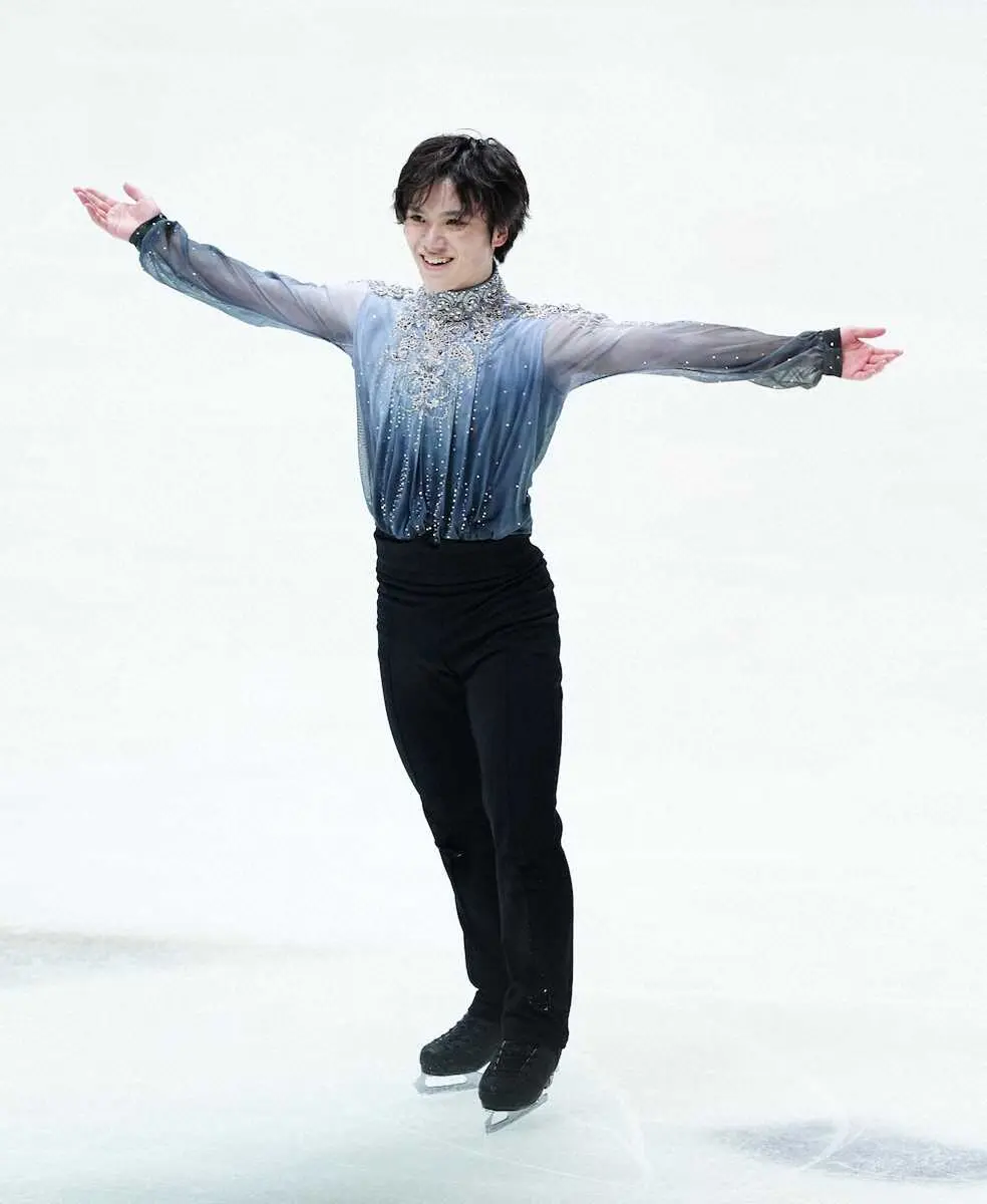 【画像・写真】岡崎真氏　宇野の立て続けのジャンプミスから立て直し見事　転倒ありながら高得点狙う貪欲さ