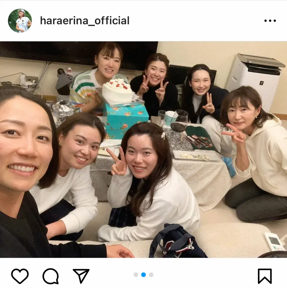 【画像・写真】原江里菜　豪華女子プロゴルファー集結！クリスマス女子会のオフショット公開に「凄い」「羨ましい」の声
