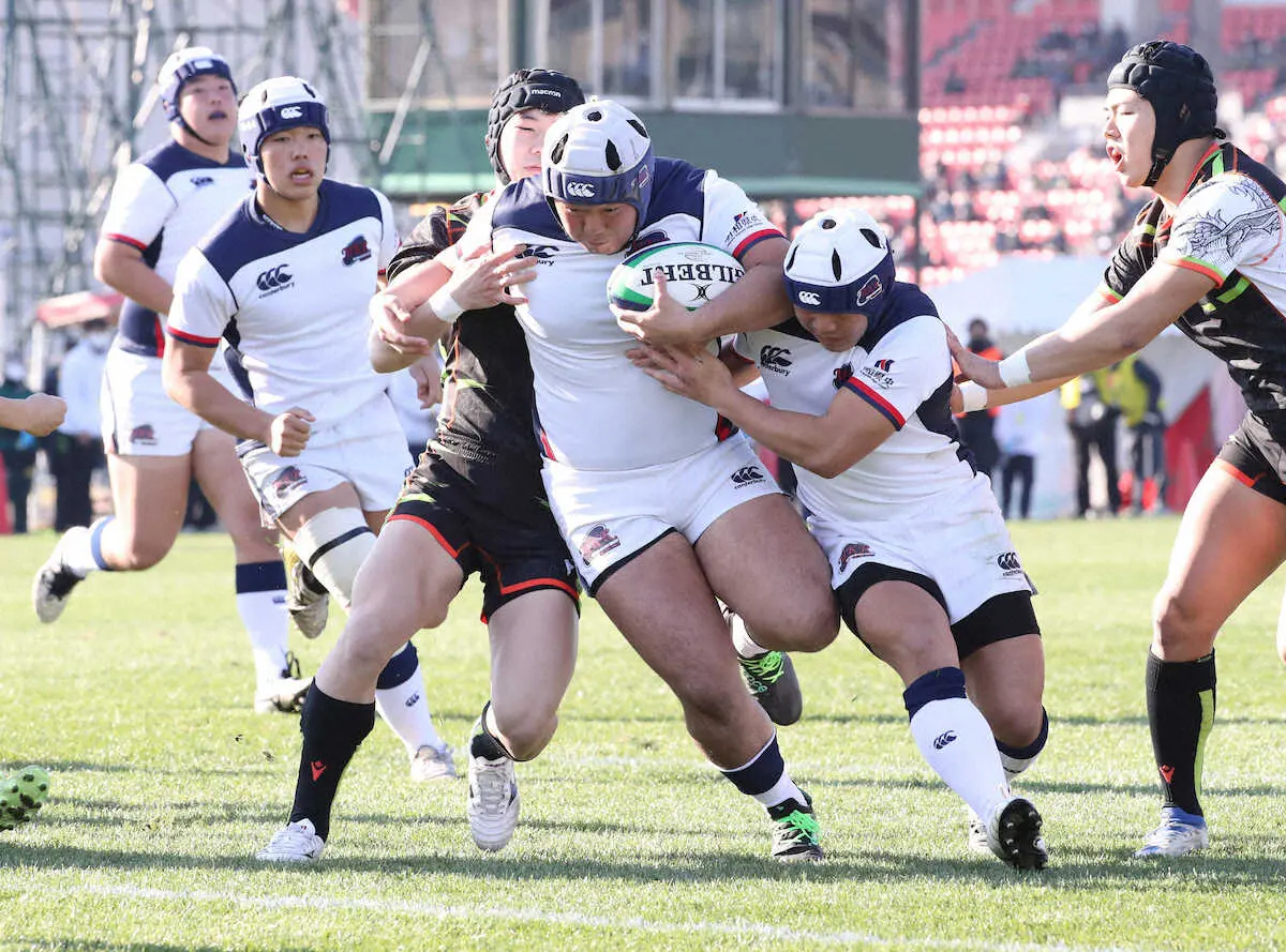 【画像・写真】【高校ラグビー】明和県央は9度目の花園で初の初戦敗退　1年生先発4人は躍動