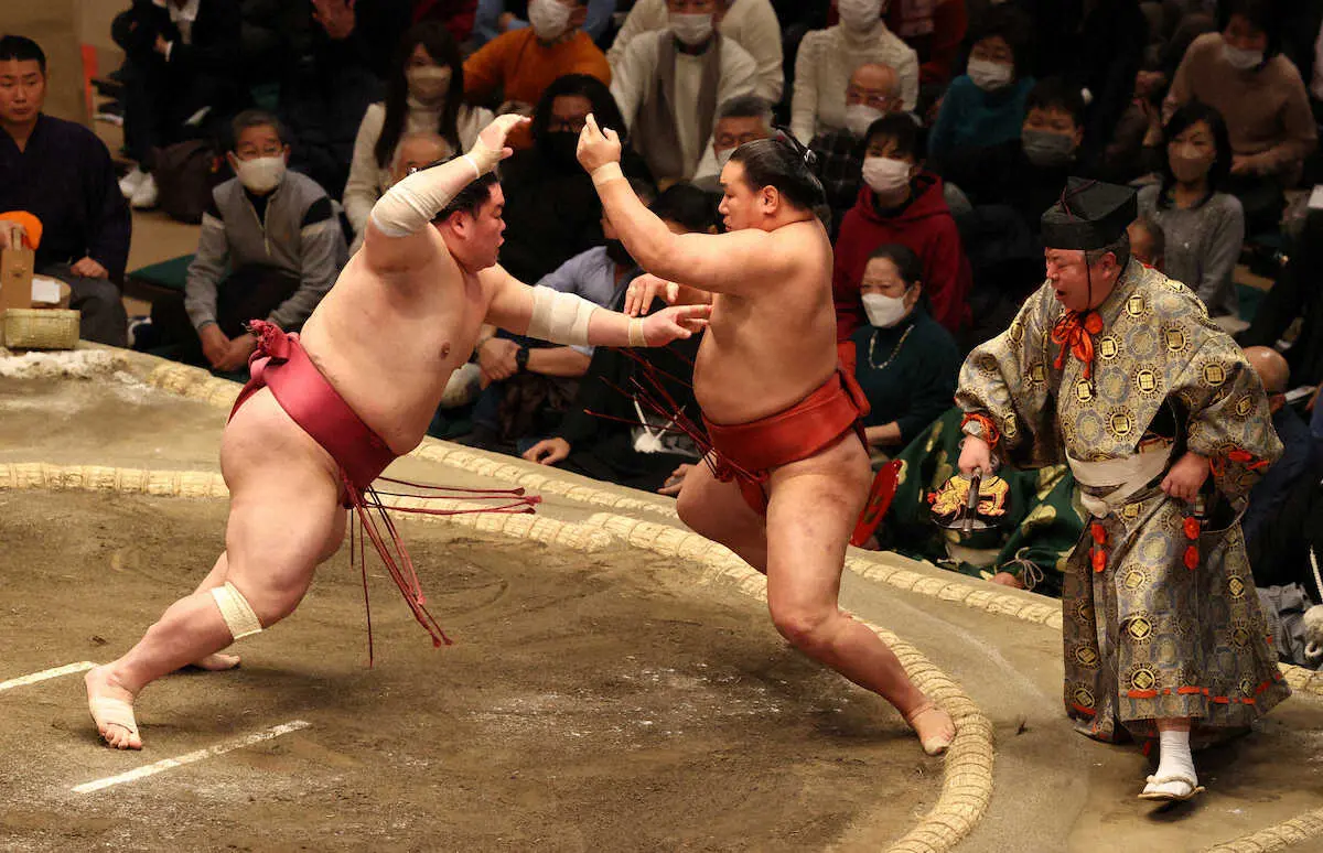 【画像・写真】豊昇龍　“関脇キラー”大栄翔に敗れ初黒星!　一人大関・貴景勝は1敗キープ　阿炎が5連勝