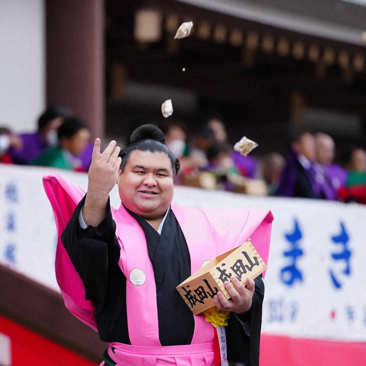 【画像・写真】関脇・高安　右膝付近のケガ回復　狙うは「大関復帰」　節分会で思い込め「全員が幸多い年に」