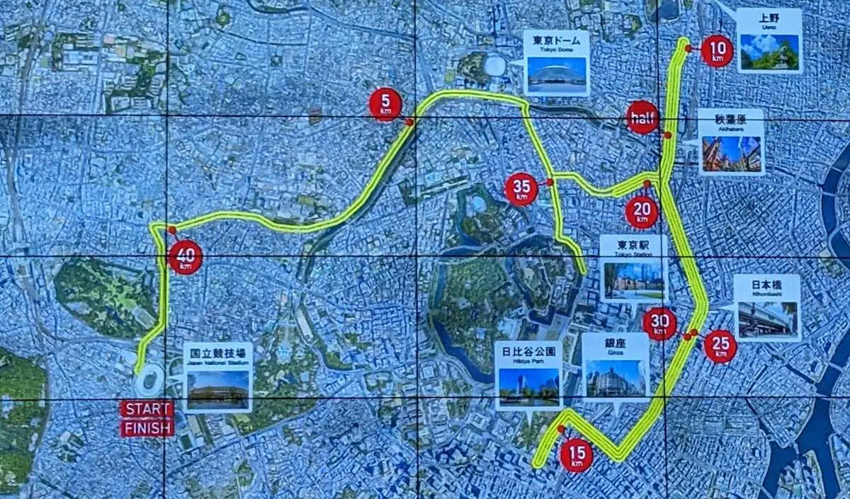 【画像・写真】10月開催MGC　パリ五輪想定コース発表「史上最も困難」　ラスト5キロに高低差30メートルの上り坂