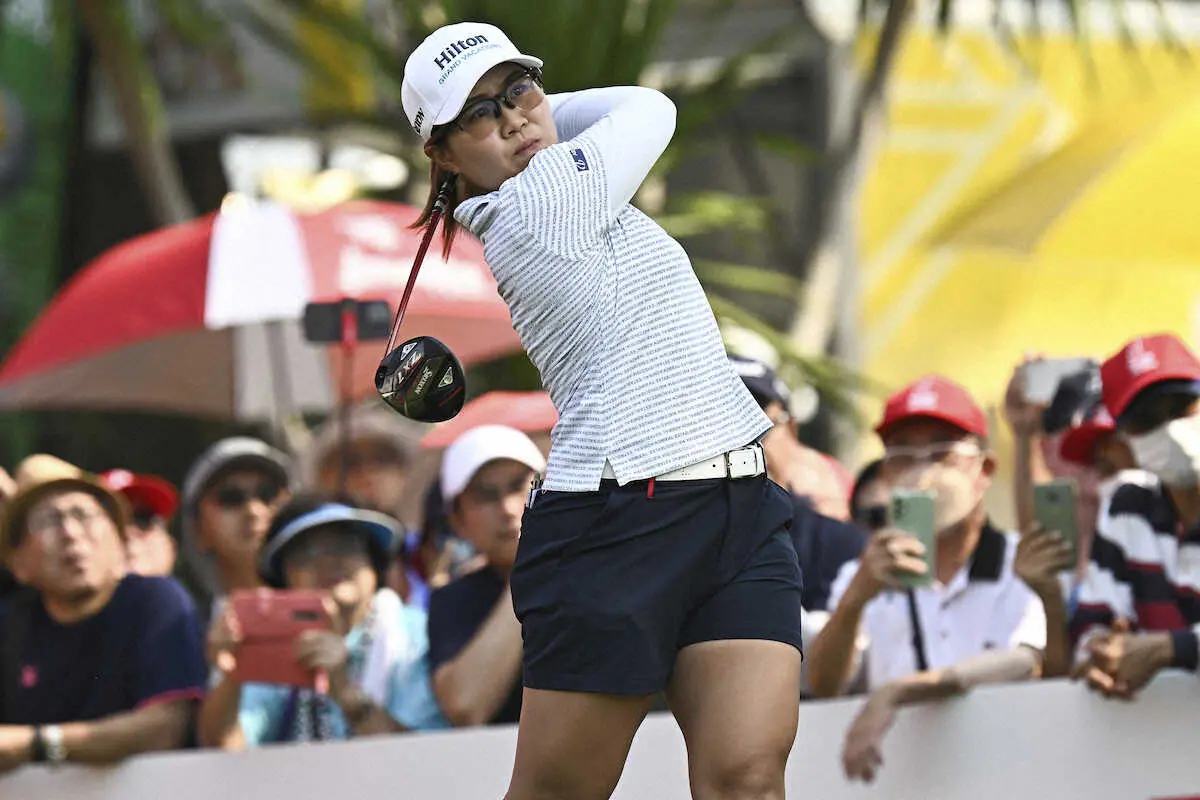 【画像・写真】奈紗  圧巻の首位発進「凄くいい締めだった」