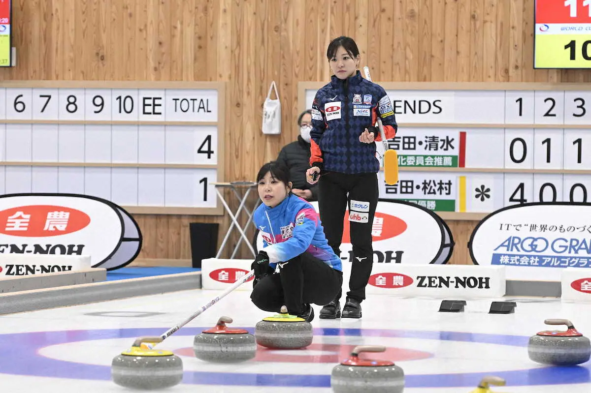 【画像・写真】【カーリング】“吉田姉妹対決”は妹・夕梨花の勝ち「最終日まで試合ができるのうれしい」26日の準決勝へ