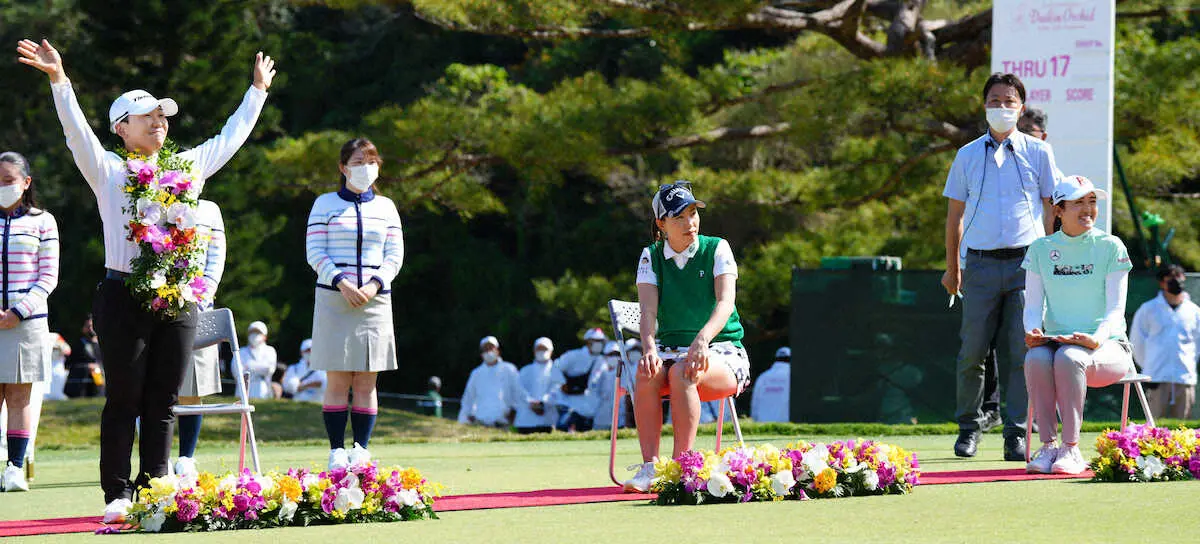 【画像・写真】申ジエ　逃げ切り開幕戦V「気持ち抑えられない」2年ぶり美酒　同じ34歳イ・ボミ引退…特別な1勝