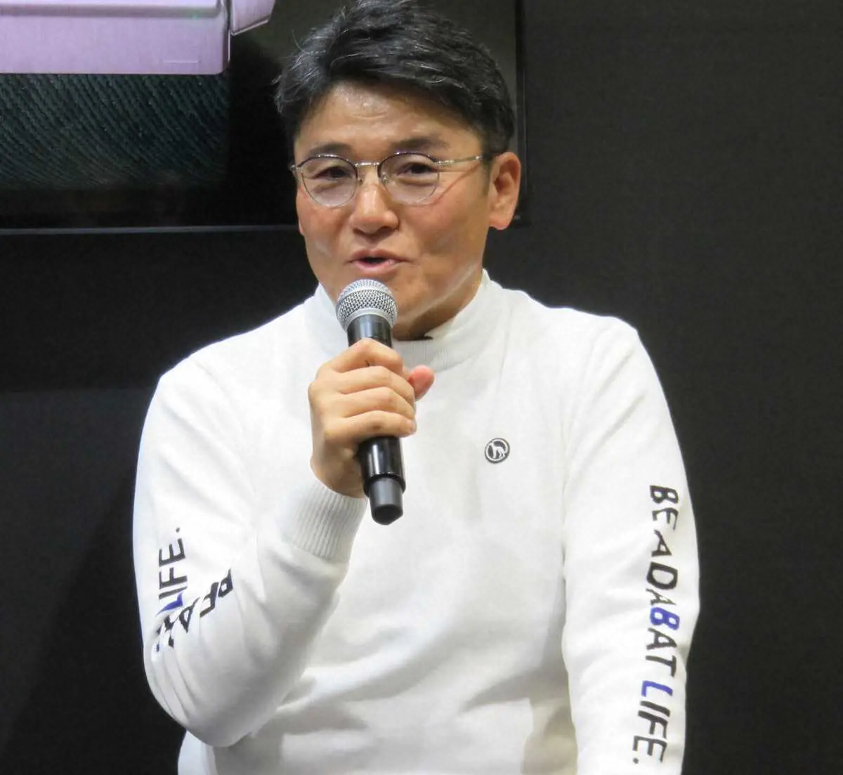 【画像・写真】ジャパンゴルフフェアのイベントに出演した丸山茂樹（撮影・福永稔彦）